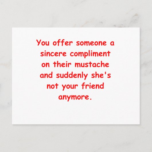 口ひげジョーク ポストカード (正面)