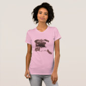 口ひげスタイリッシュパグシャツ Tシャツ (正面フル)