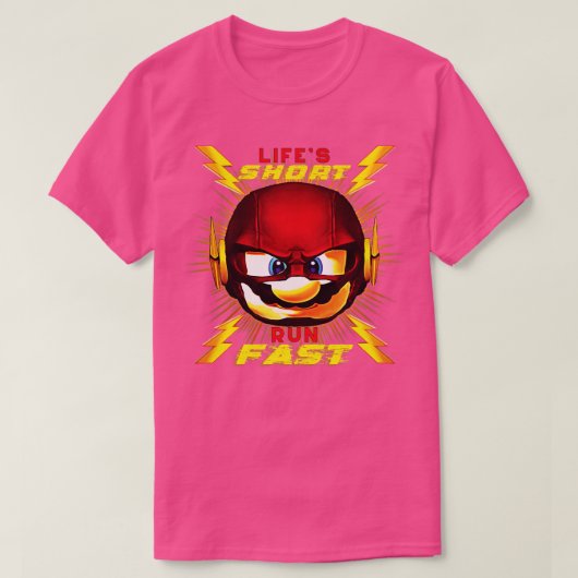 口ひげスピードスター Tシャツ (デザイン正面)