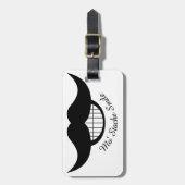 口ひげスマイル ラゲッジタグ (正面縦)
