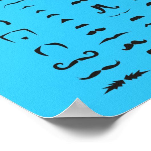 口ひげチャートのポスターギフトおもしろいギフト ポスター (角)