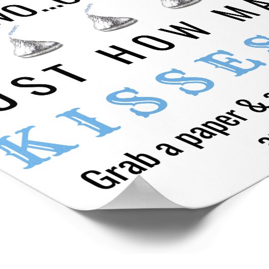 口ひげテーマ赤ちゃんシャワーゲーム ポスター (角)