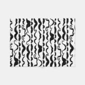 口ひげパターン フリースブランケット (正面(横))