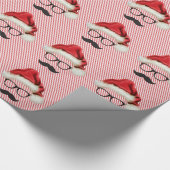 口ひげヒップスタークリスマス ラッピングペーパー (角)