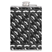 口ひげヒップスターレトロパターン フラスク (裏面)