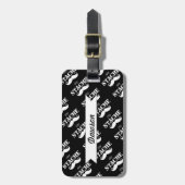 口ひげヒップスターレトロパターン ラゲッジタグ (正面縦)