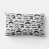 口ひげヒップスターレトロパターン ランバークッション (裏面)