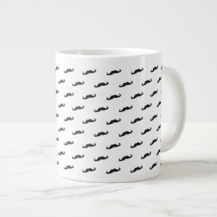 口ひげヒップスター模様2 ジャンボコーヒーマグカップ