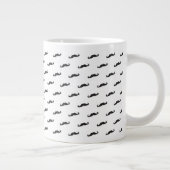口ひげヒップスター模様2 ジャンボコーヒーマグカップ (右)