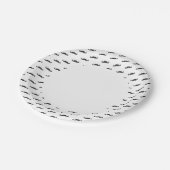 口ひげヒップスター模様2 ペーパープレート (アングル)