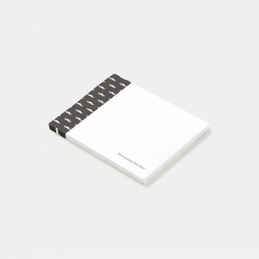 口ひげヒップスター模様 ポストイット (アングル)