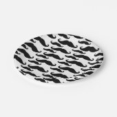 口ひげプリントスモールケーキ紙プレート ペーパープレート (アングル)