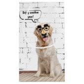 口ひげマスク付きゴールデンレトリバー スモールペーパーバッグ (裏面)