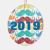 口ひげミスター・ヒップスター・リル・マンベビー セラミックオーナメント (左)