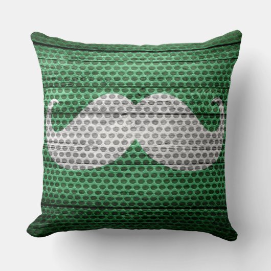 口ひげメタルと木目の穴#3 クッション (正面)