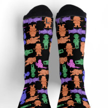 口ひげメンズオールオーバープリントソックス