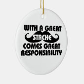 口ひげユーモア セラミックオーナメント (右)