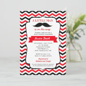 口ひげリトルマンベビーシャワー招待状 招待状 (スタンド正面)