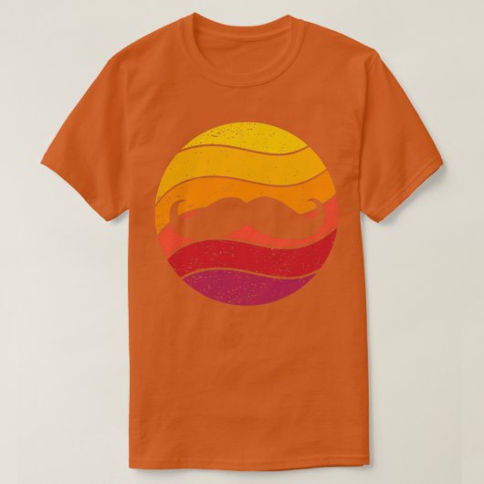 口ひげレトロスタイルヴィンテージ7 Tシャツ (デザイン正面)