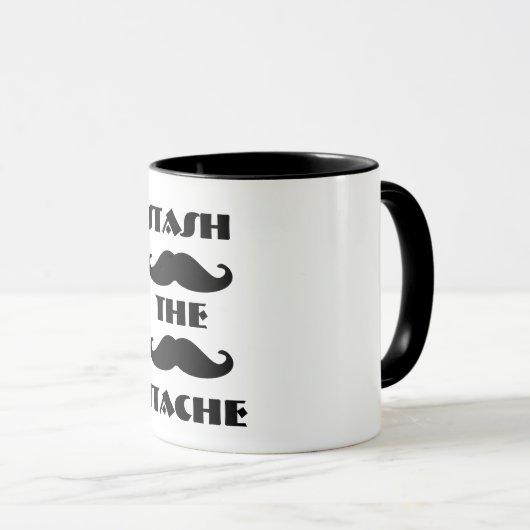 口ひげヴィンテージおもしろい引用文 マグカップ (正面右)