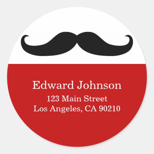 口ひげ住所 シール (正面)