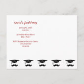 口ひげ卒業パーティー白黒発表 案内ポストカード (裏面)