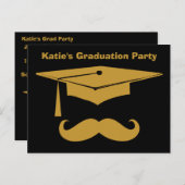 口ひげ卒業 インビテーションポストカード (正面/裏面)