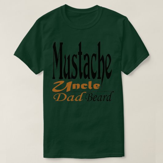 口ひげ叔父パパひげ Tシャツ (デザイン正面)