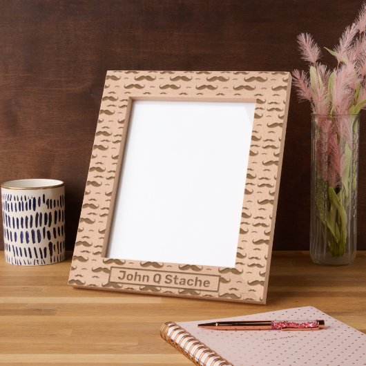 口ひげ名テンプレート レーザー彫刻フレーム (左)