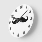 口ひげ変装おもしろい ラウンド壁時計 (傾斜)