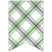 口ひげ小さな男の緑の灰色の男の赤ちゃんシャワー バンティングフラッグ (第1の旗)