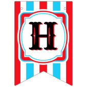 口ひげ小さな男の誕生日パーティバナー編集可能 バンティングフラッグ (第2の旗)