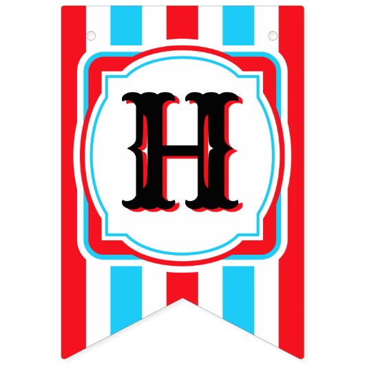 口ひげ小さな男の誕生日パーティバナー編集可能 バンティングフラッグ (第2の旗)