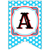 口ひげ小さな男の誕生日パーティバナー編集可能 バンティングフラッグ (第3の旗)