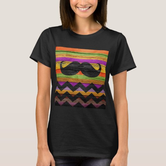 口ひげ山モダン形の木#4 Tシャツ (正面)