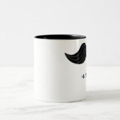 口ひげ左馬頭のマグカップ ツートーンマグカップ (中央)