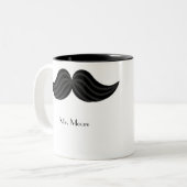 口ひげ新郎の右腕マグカップ ツートーンマグカップ (正面左)