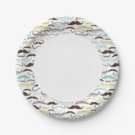 口ひげ模様,レトロスタイル2 ペーパープレート (正面)