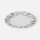 口ひげ模様,レトロスタイル2 ペーパープレート (アングル)