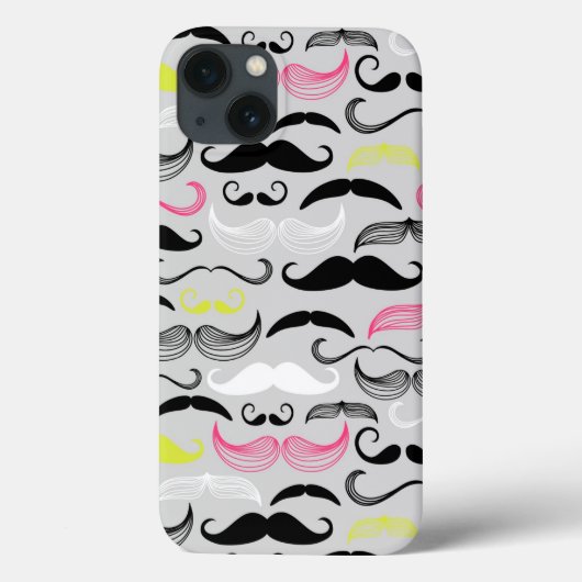 口ひげ模様、レトロスタイル Case-Mate iPhoneケース (裏面)