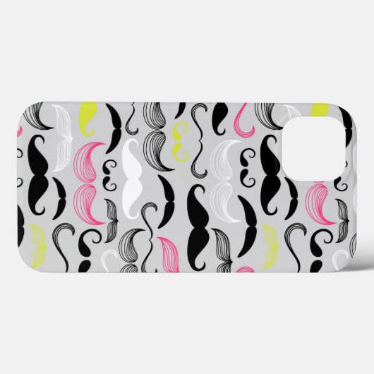 口ひげ模様、レトロスタイル Case-Mate iPhoneケース (裏面 (横))