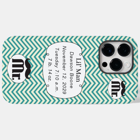 口ひげ氏は黄色と緑 Case-Mate iPhoneケース (裏面 (横))