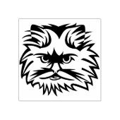 口ひげ猫アートスタンプ ラバースタンプ (インプリント)