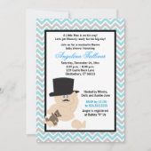 口ひげ男の赤ちゃんベビーシャワー招待状 招待状 (正面)