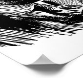 口ひげ男コーヒーレトロアート ポスター (角)