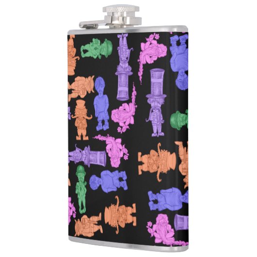 口ひげ男性用オールオーバープリントフラスコ フラスク (左)