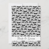 口ひげ結婚と唇 招待状 (正面)