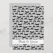 口ひげ結婚と唇 招待状 (正面/裏面)