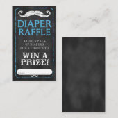 口ひげ赤ちゃんシャワーおむつラッフルチケットベビー エンクロージャーカード (正面/裏面)
