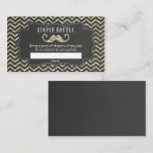 口ひげ赤ちゃんシャワーおむつラッフルチケット エンクロージャーカード (正面/裏面)